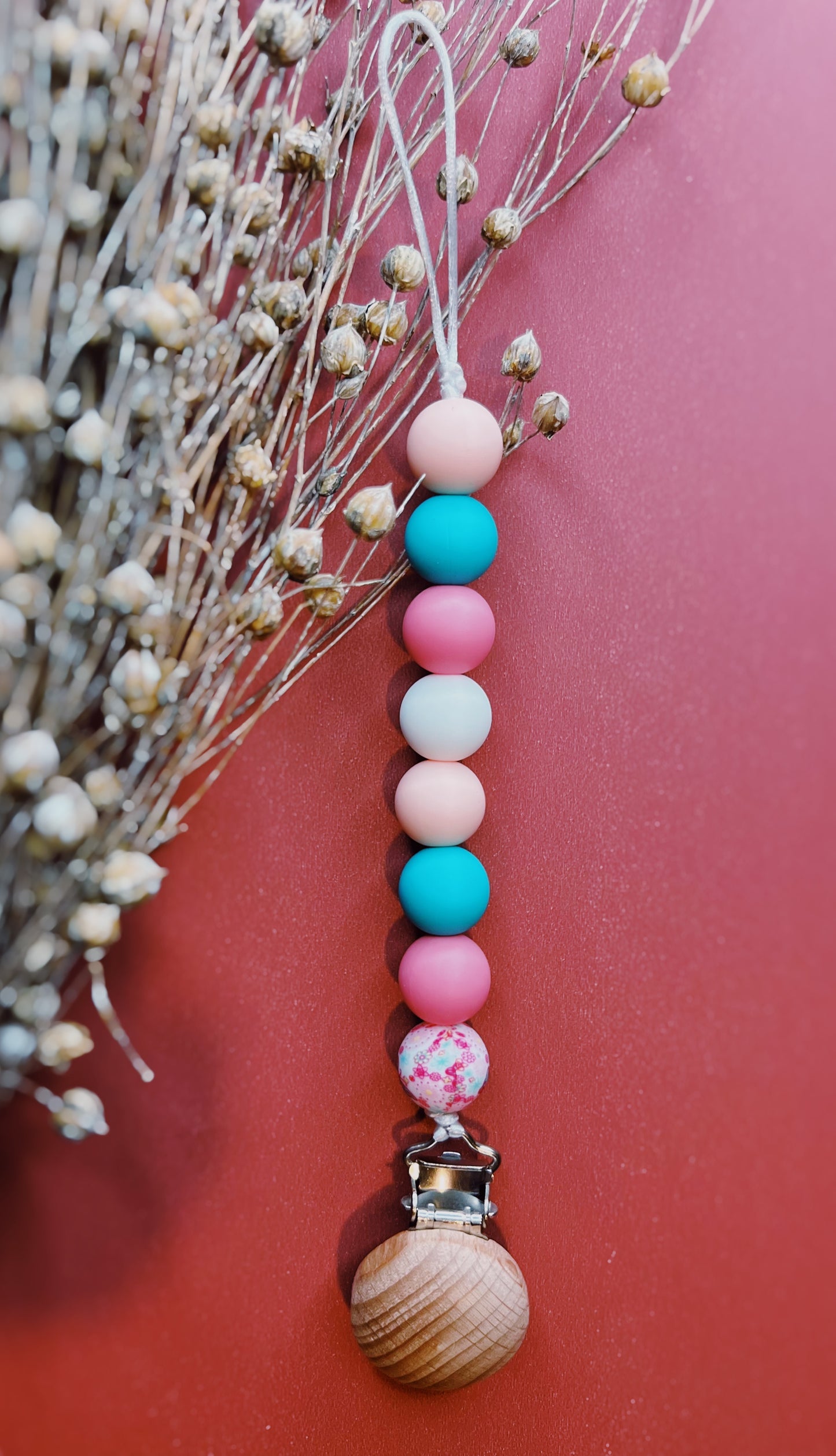 Butterfly Pink Pacifier Clip